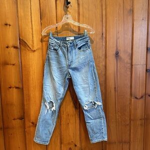 Abercrombie & Fitch Curve Love The Mom High Rise Jeans Size 25/0R